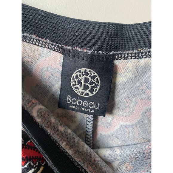 Bobeau Large Flowy Flattering Paisley Print Pull On Elastic Waistband Midi Skirt - Picture 4 of 6